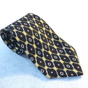 GEOFFREY BEENE 100% Silk Tie NWOT Blue & Gold